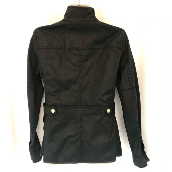 J CREW Black Cotton Relaxed Boyfriend Field Utility Jacket - Picture 6 of 11